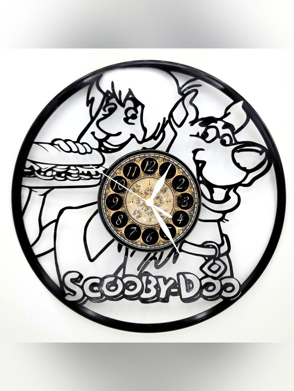 Scooby-Doo Vinyl Record Wall Clock – Cartoon Decor – Mystery Machine Style